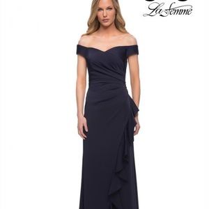 La Femme Ruched A-Line Gown 29509